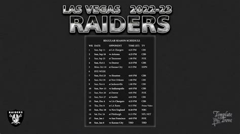 raiders schedule leak|What you need to know about the NFL schedule。